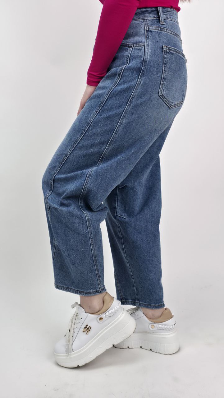 Spodnie Jeansy Balloon Fit Indigo Shape