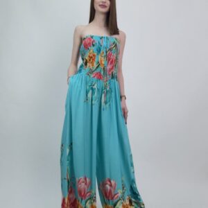 Kombinezon damski letni kwiatowy wiskoza