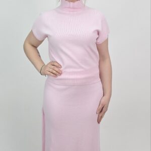 Komplet Dzianinowy Pink Chic