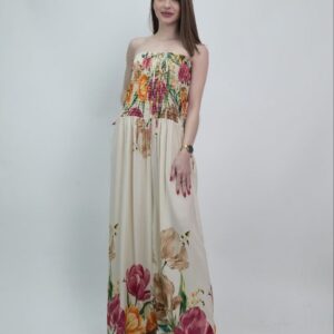 Kombinezon damski letni kwiatowy wiskoza