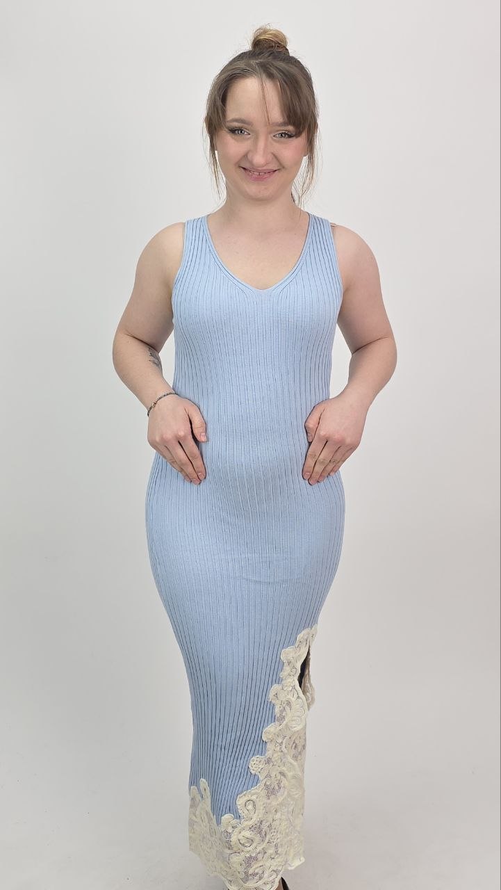 Sukienka Midi Tuba Lace Blue - obrazek 2
