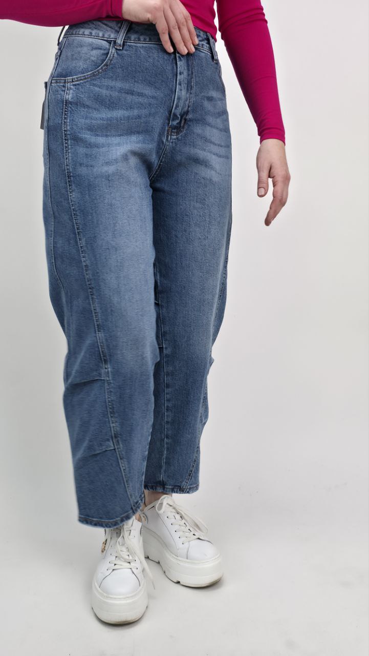 Spodnie Jeansy Balloon Fit Indigo Shape - obrazek 5