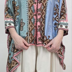 Tunika damska boho wiskoza jedwab pastelowa