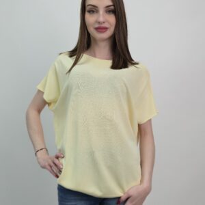 Bluzka damska do biura żółta lekka i elegancka