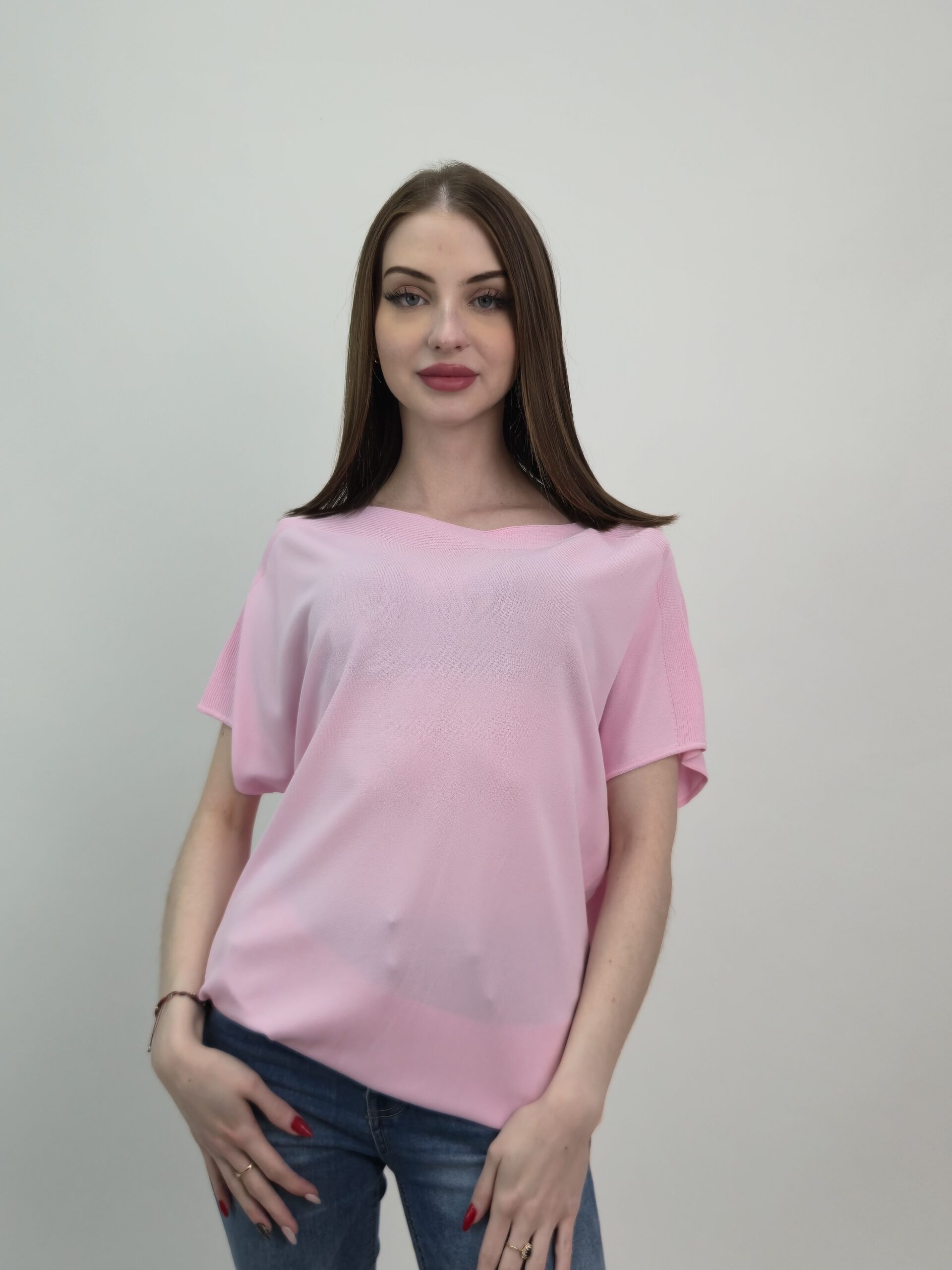 Bluzka damska do biura różowa elegancka
