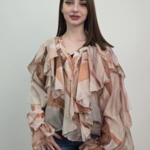 Bluzka z falbanami lyocell boho premium