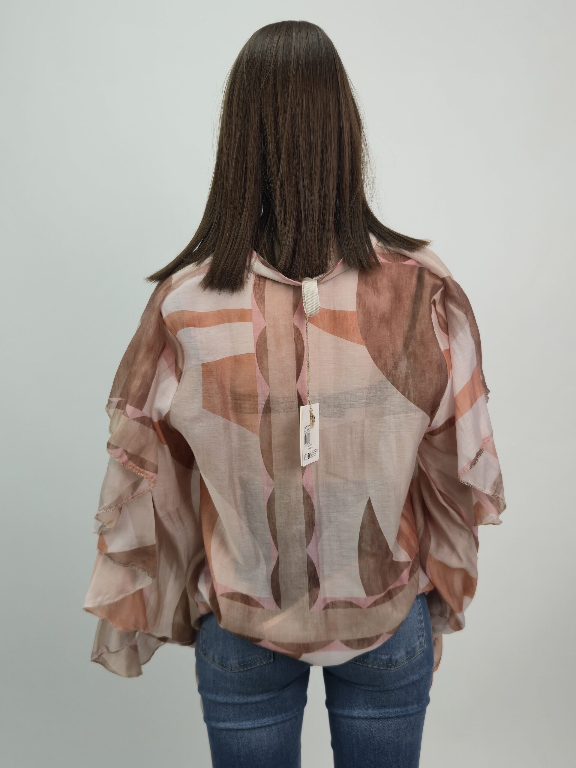 Bluzka z falbanami lyocell boho premium - obrazek 3