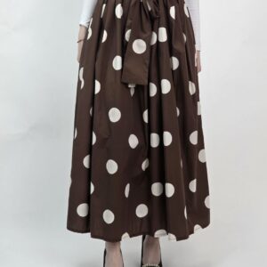 Spódnica Milano Chic – Czekoladowe Grochy