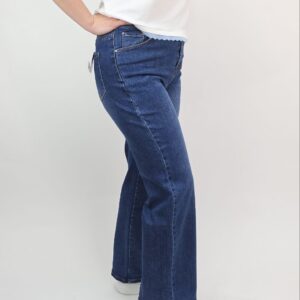 Jeansy damskie skinny z paskiem duże rozmiary
