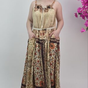 Sukienka maxi boho z orientalnym printem