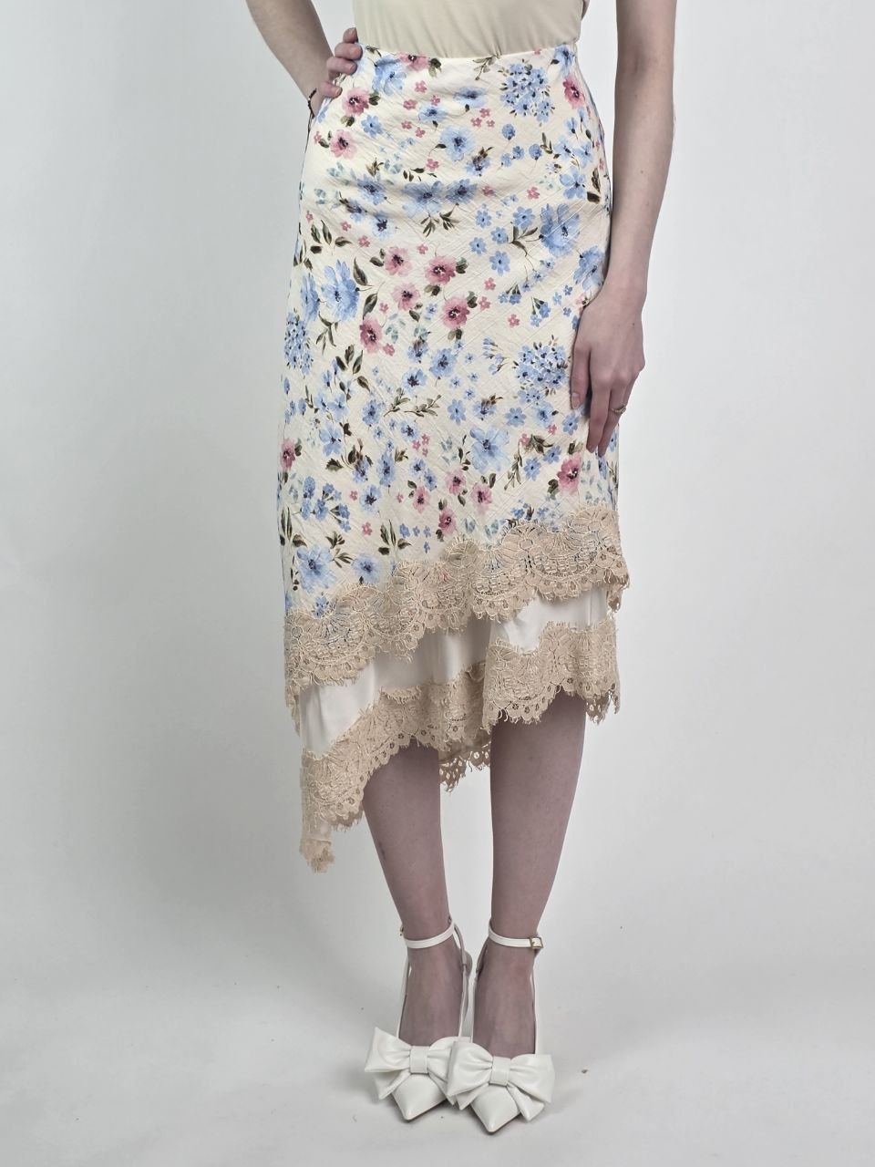 Spódnica Flower Lace Premium Asymetryczna - obrazek 4