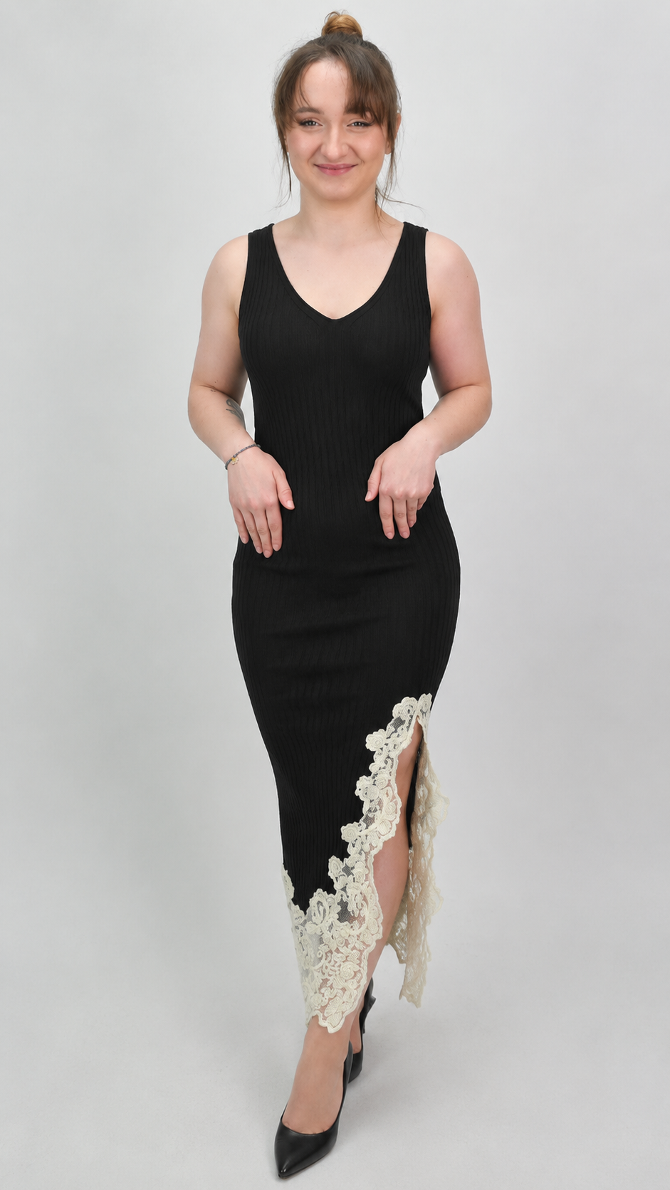 Sukienka Midi Tuba Lace Black - obrazek 2