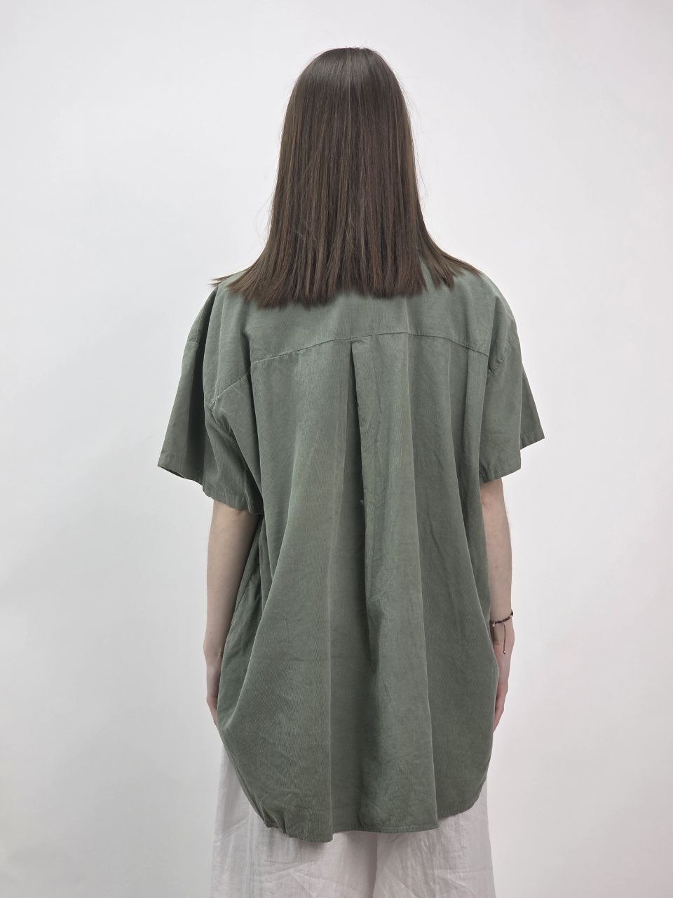 Włoska Koszula Sztruksowa Daisy Khaki - obrazek 4