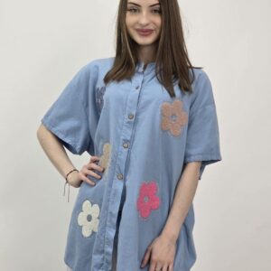 Koszula Sztruksowa Daisy Sky Blue