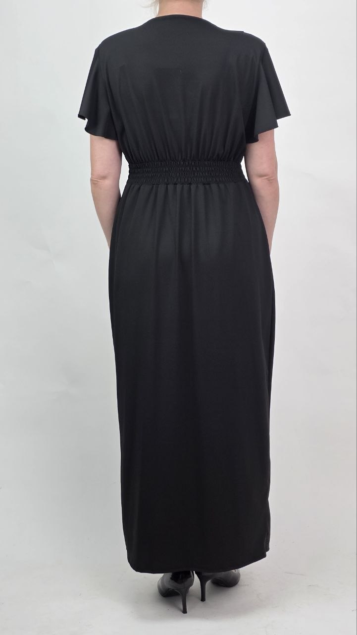 Czarna Sukienka Maxi Rose Elegance Plus Size - obrazek 3