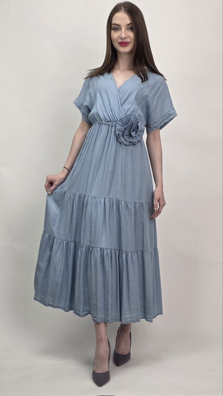 Sukienka Lyocell Blue Rose Premium - obrazek 4