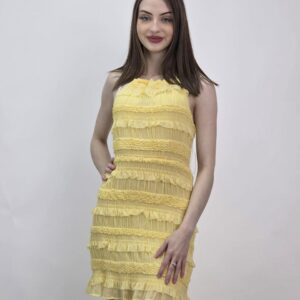 Sukienka Sunshine z Odkrytymi Plecami Falbanki