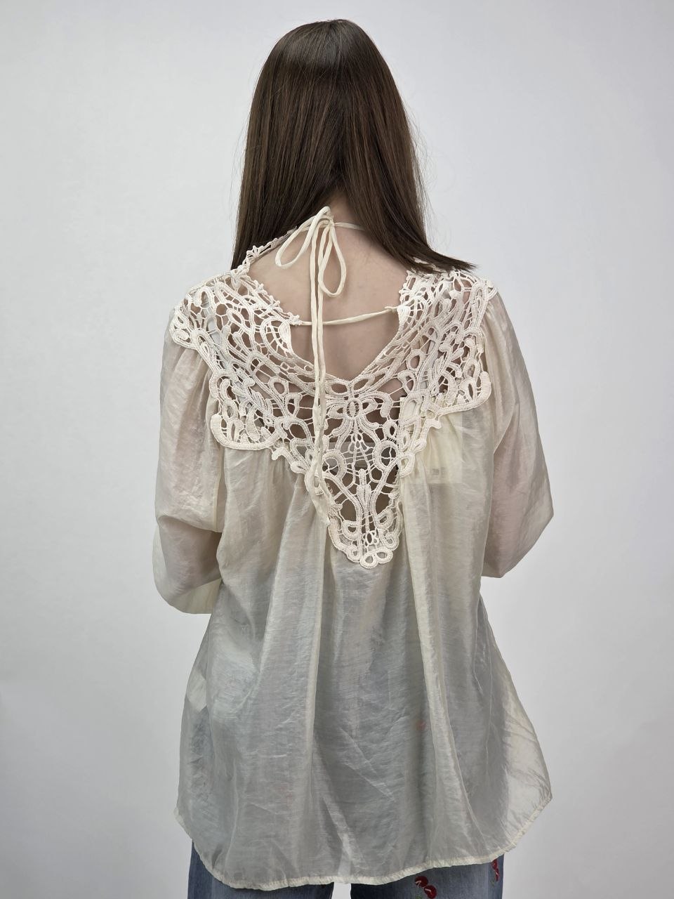 Bluzka z koronką Venezia Lace– lyocell premium - obrazek 3