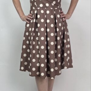 Sukienka Midi Mokka Dots grochy