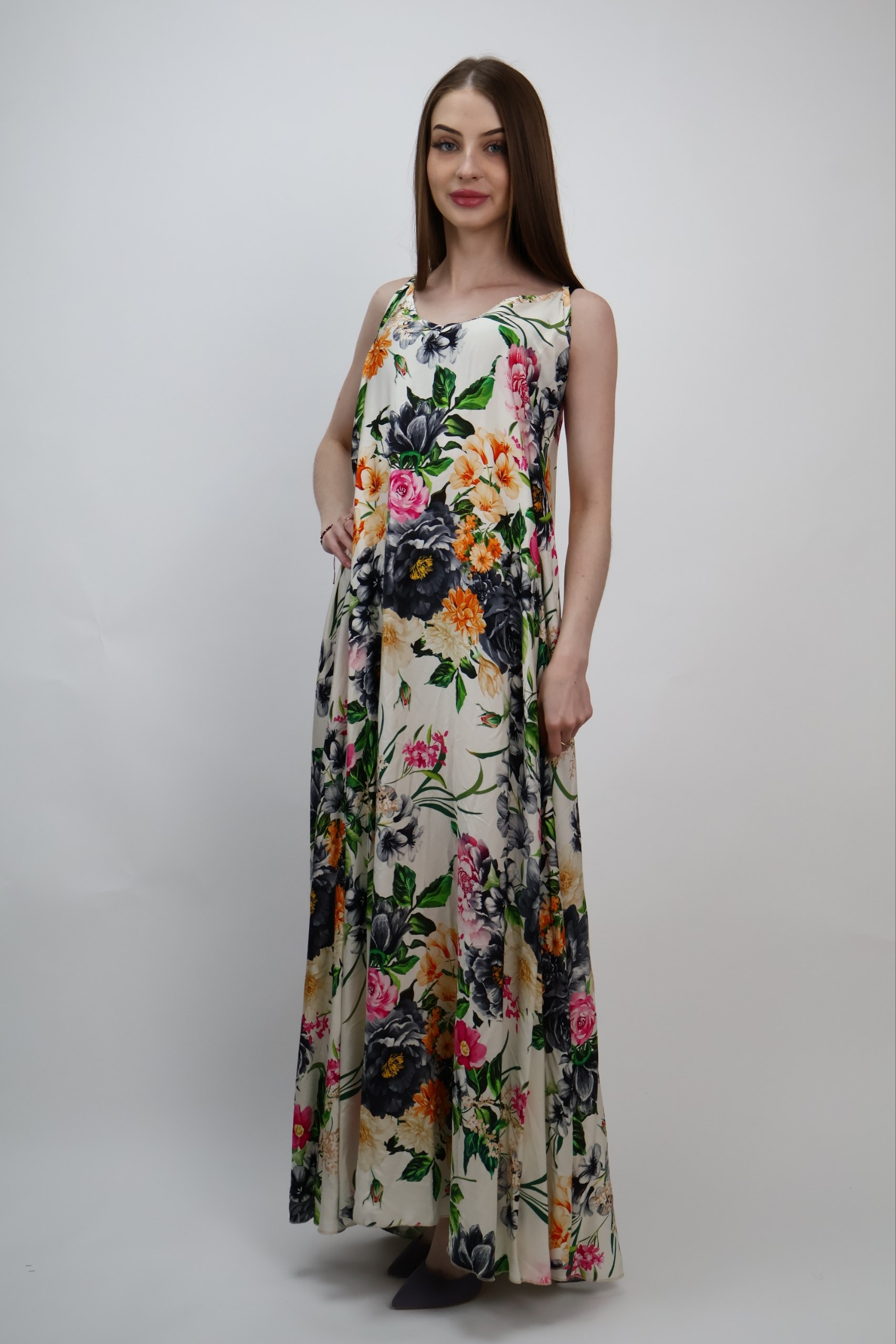 Sukienka Silk Garden Jedwabna Lekkość i Kwiaty - obrazek 2