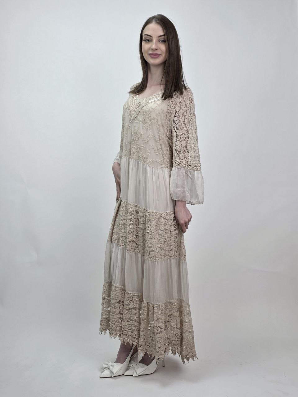 Sukienka Silk Romance koronkowa premium jedwab - obrazek 2