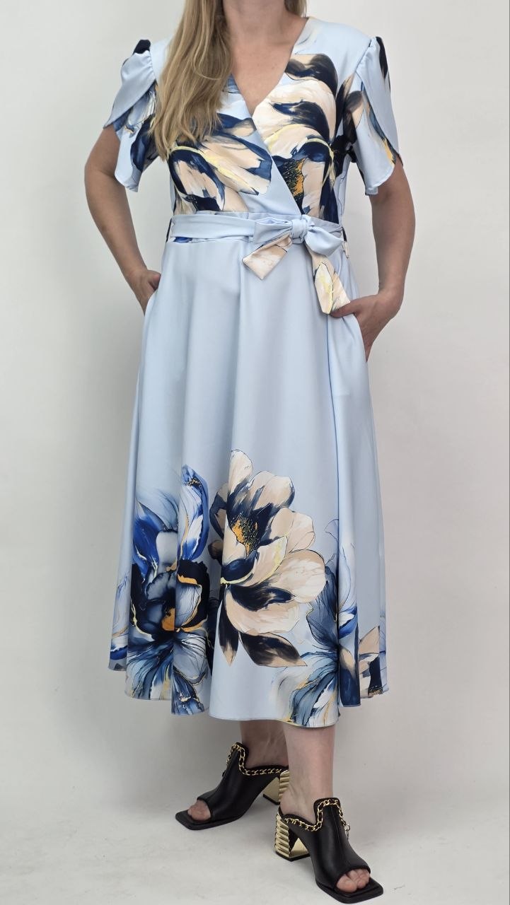 Sukienka Maxi Blue Blossom Premium