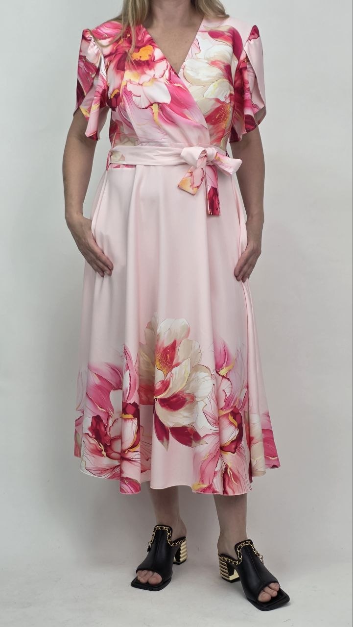 Sukienka Maxi Pink Blossom Premium - obrazek 2