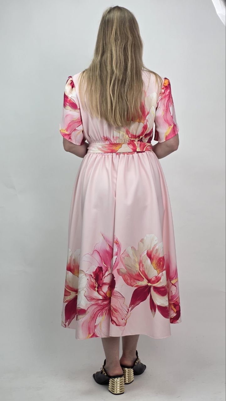 Sukienka Maxi Pink Blossom Premium - obrazek 3