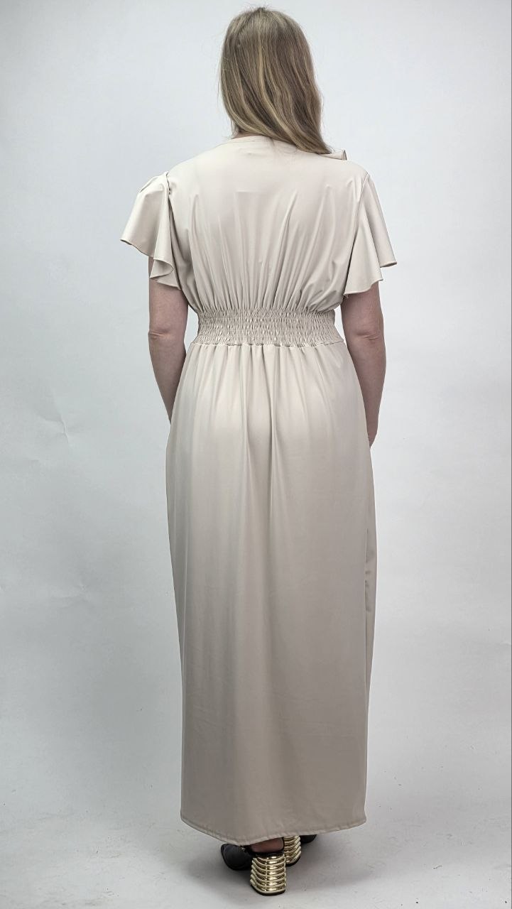 Sukienka Maxi Rose Elegance Champagne - obrazek 3