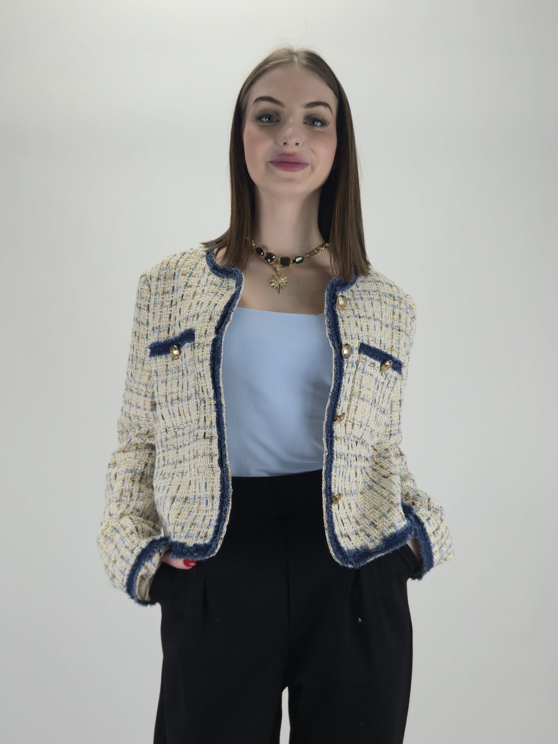 Marynarka Chanel Étoile Navy Premium - obrazek 3
