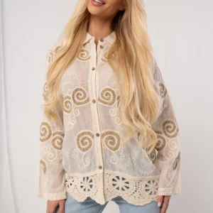 Koszula Boho Heritage – haftowana 100% bawełna