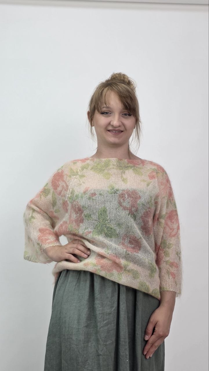 Sweter Moherowy BellaMora Peony– 70% Kid Moher