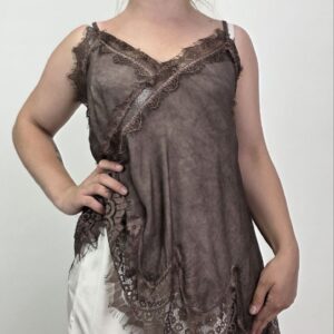 Asymetryczny top Toscana Lace Taupe