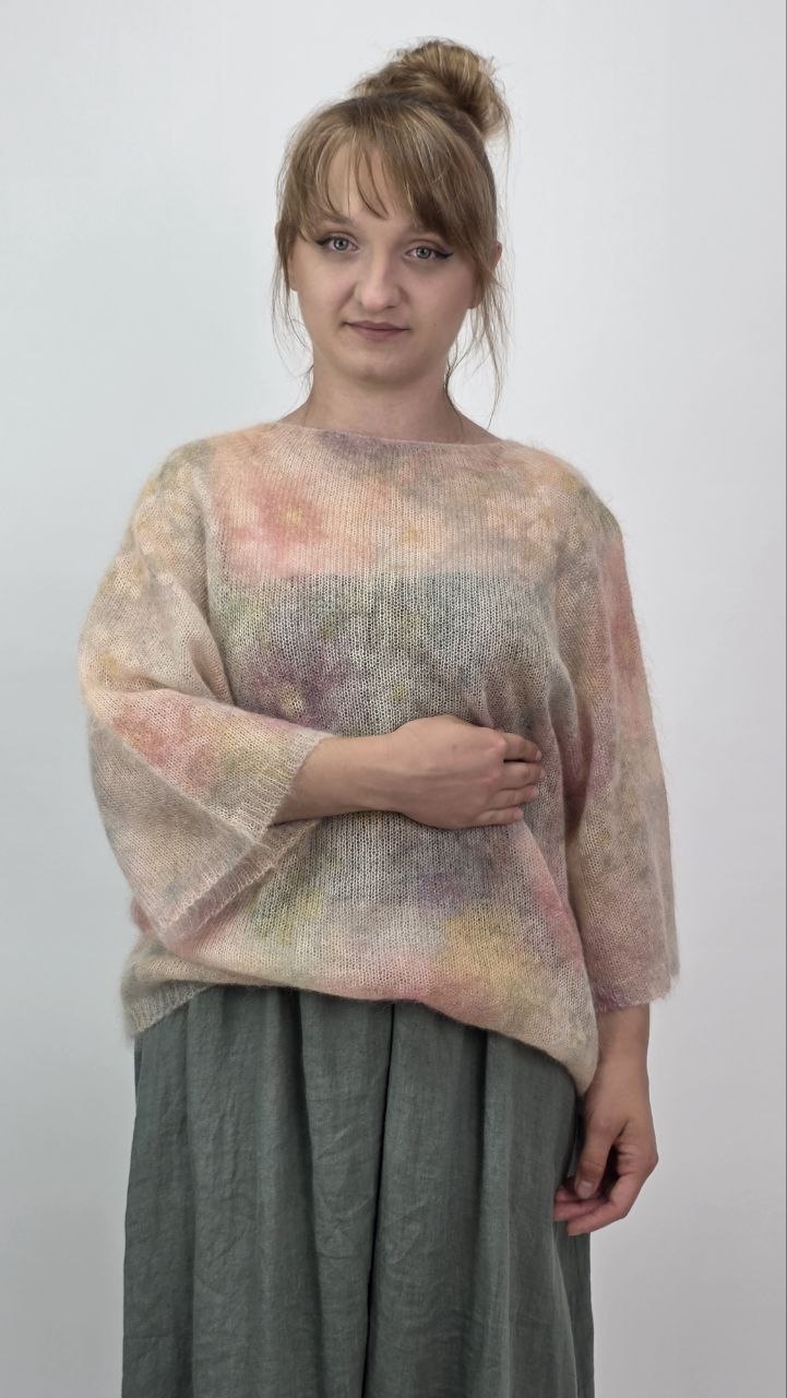 Sweter Kid Mohair Pastel Harmony – Luksusowy moher - obrazek 3
