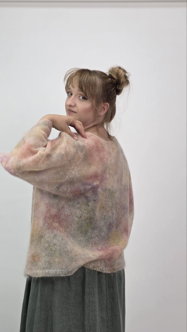 Sweter Kid Mohair Pastel Harmony – Luksusowy moher - obrazek 2