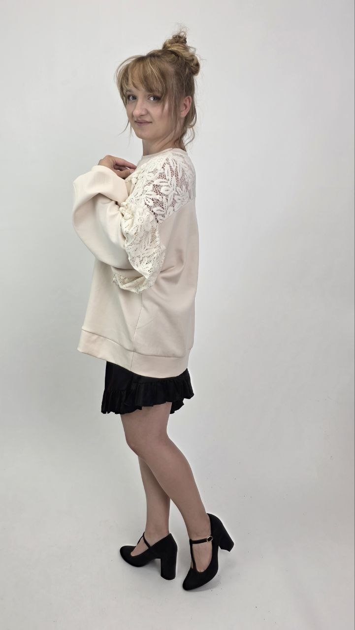 Bluza premium MIHO’S Belle Lace Ecru - obrazek 2
