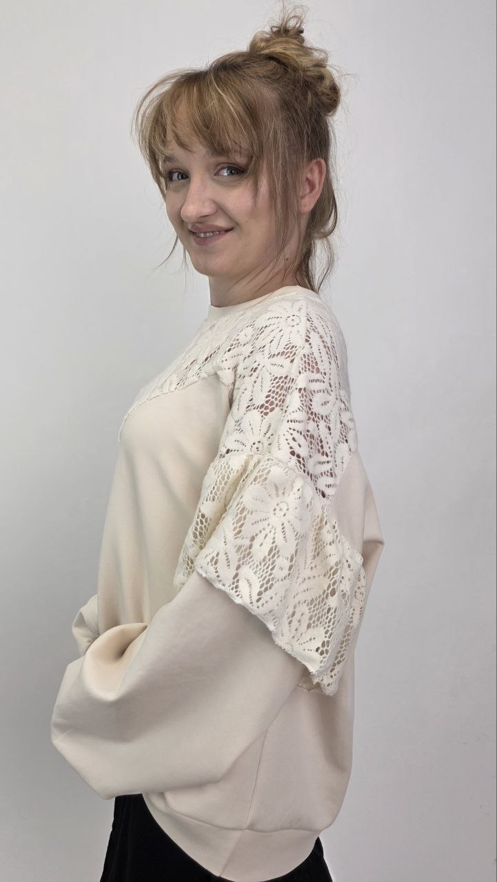 Bluza premium MIHO’S Belle Lace Ecru - obrazek 3