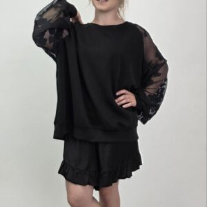 Masełkowa bluza z modalem Fleur Noire