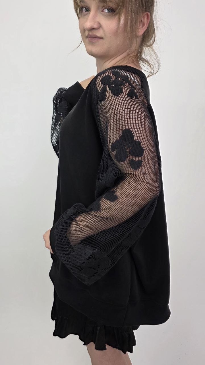 Masełkowa bluza z modalem Fleur Noire - obrazek 3