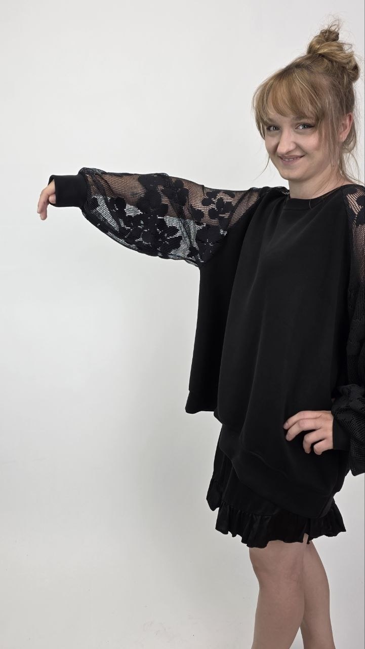 Masełkowa bluza z modalem Fleur Noire - obrazek 4