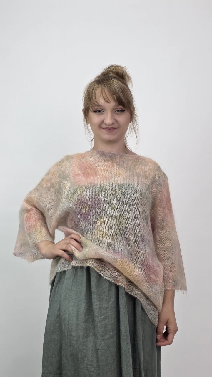 Sweter Kid Mohair Pastel Harmony – Luksusowy moher
