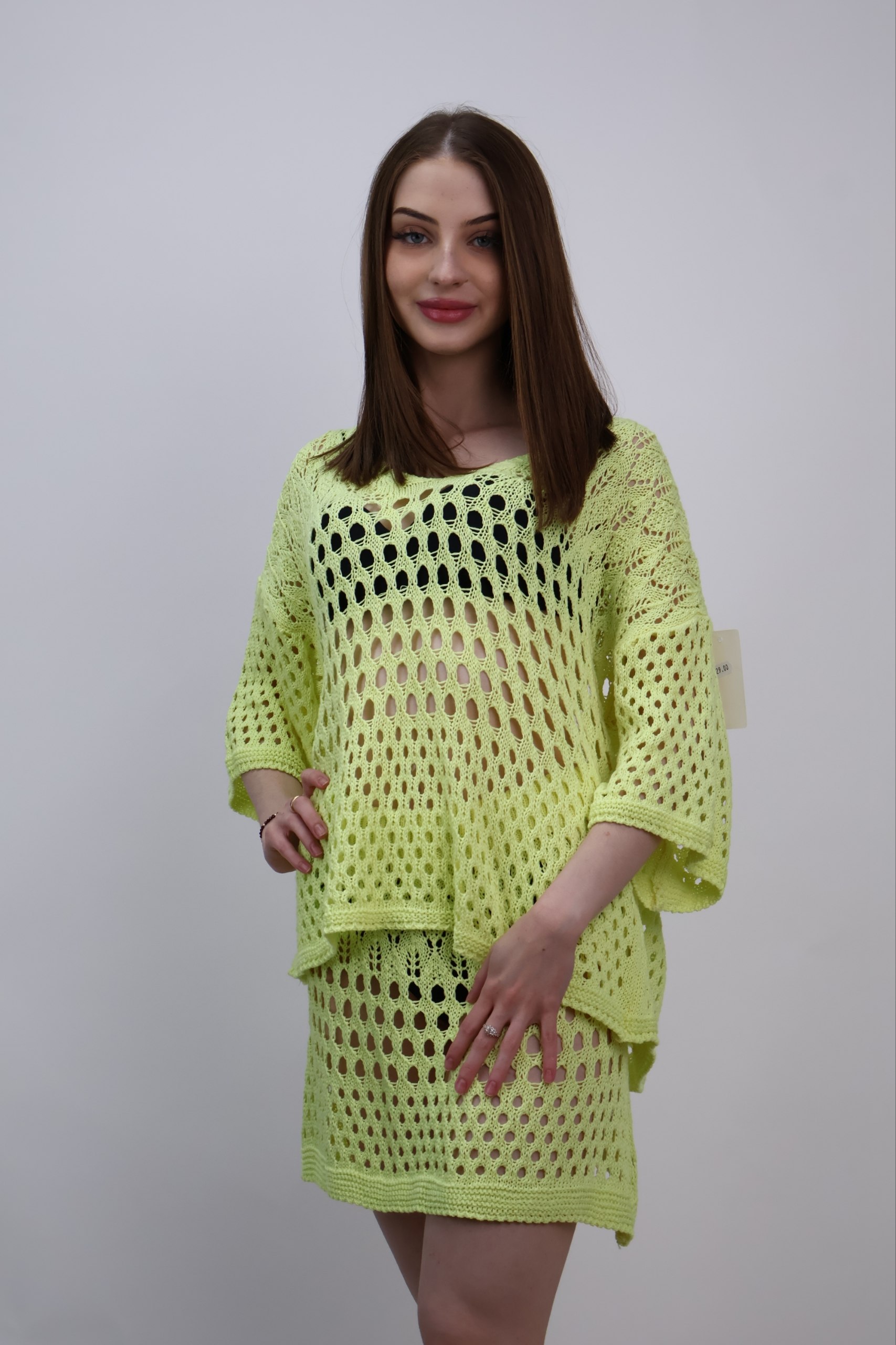 Komplet Crochet Riviera limonkowy - obrazek 3