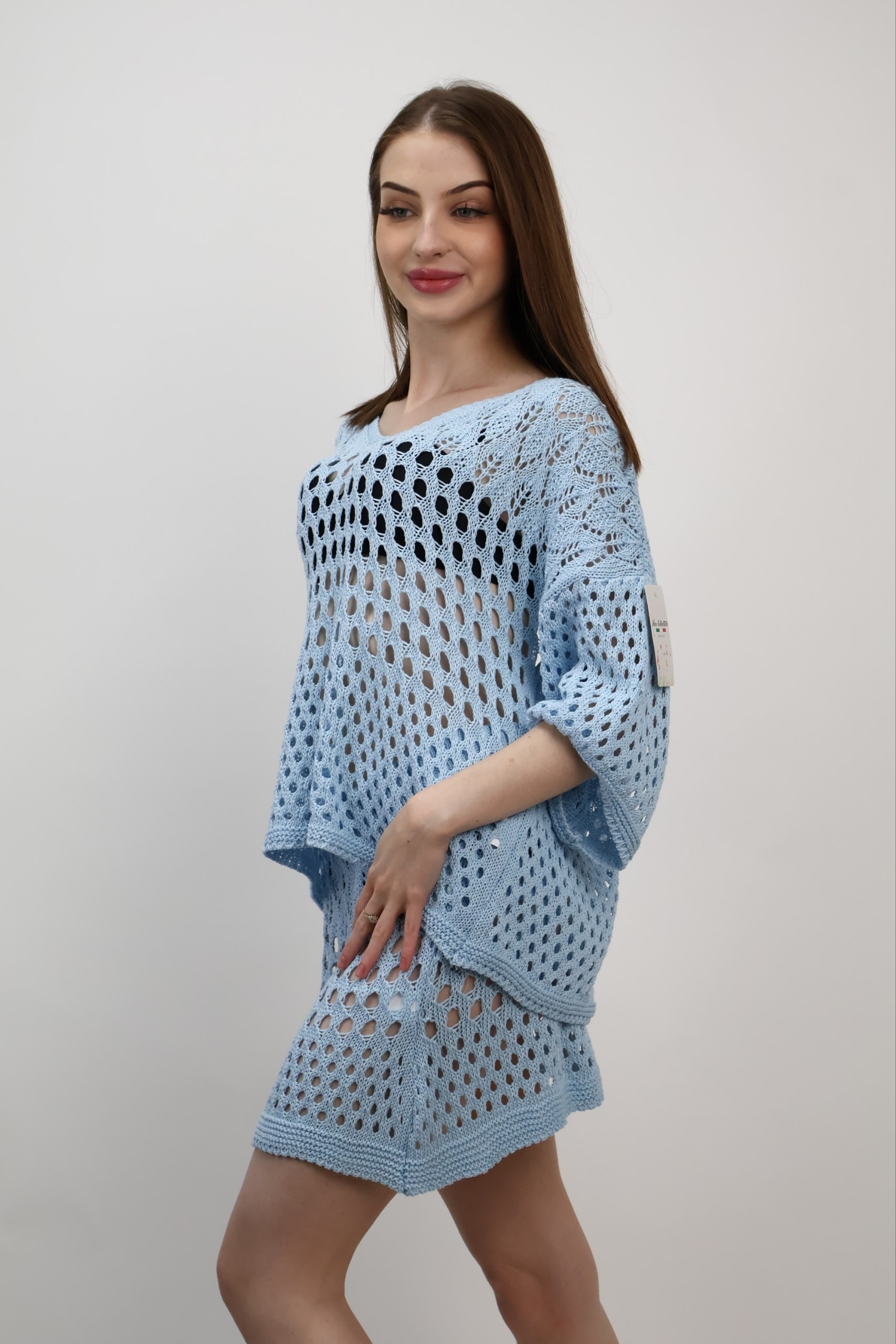 Komplet Crochet Riviera beżowy - obrazek 4