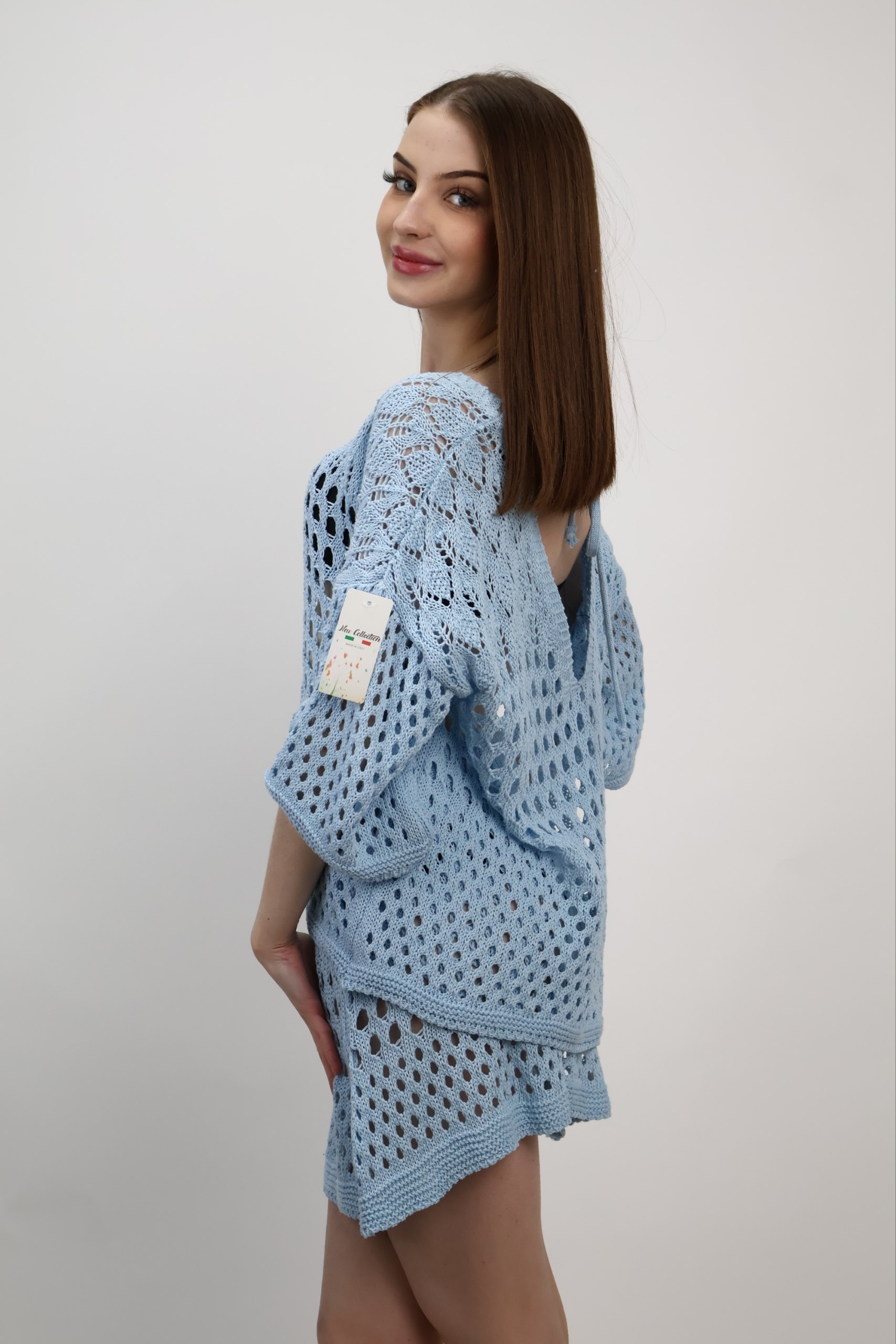Komplet Crochet Riviera beżowy - obrazek 3
