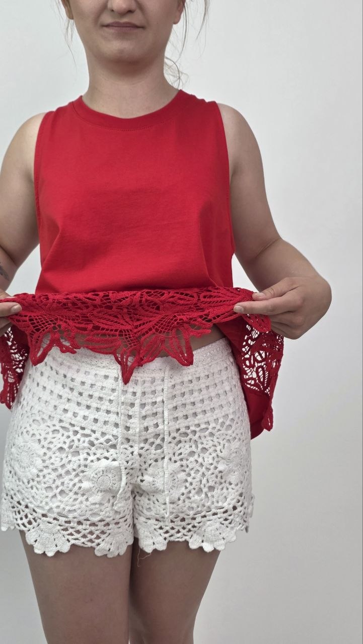 Top Lumina Rouge z gipiurowym wykończeniem - obrazek 3