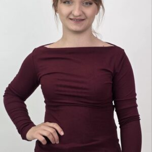 Bluzka Bordowa Łódka Slim Premium