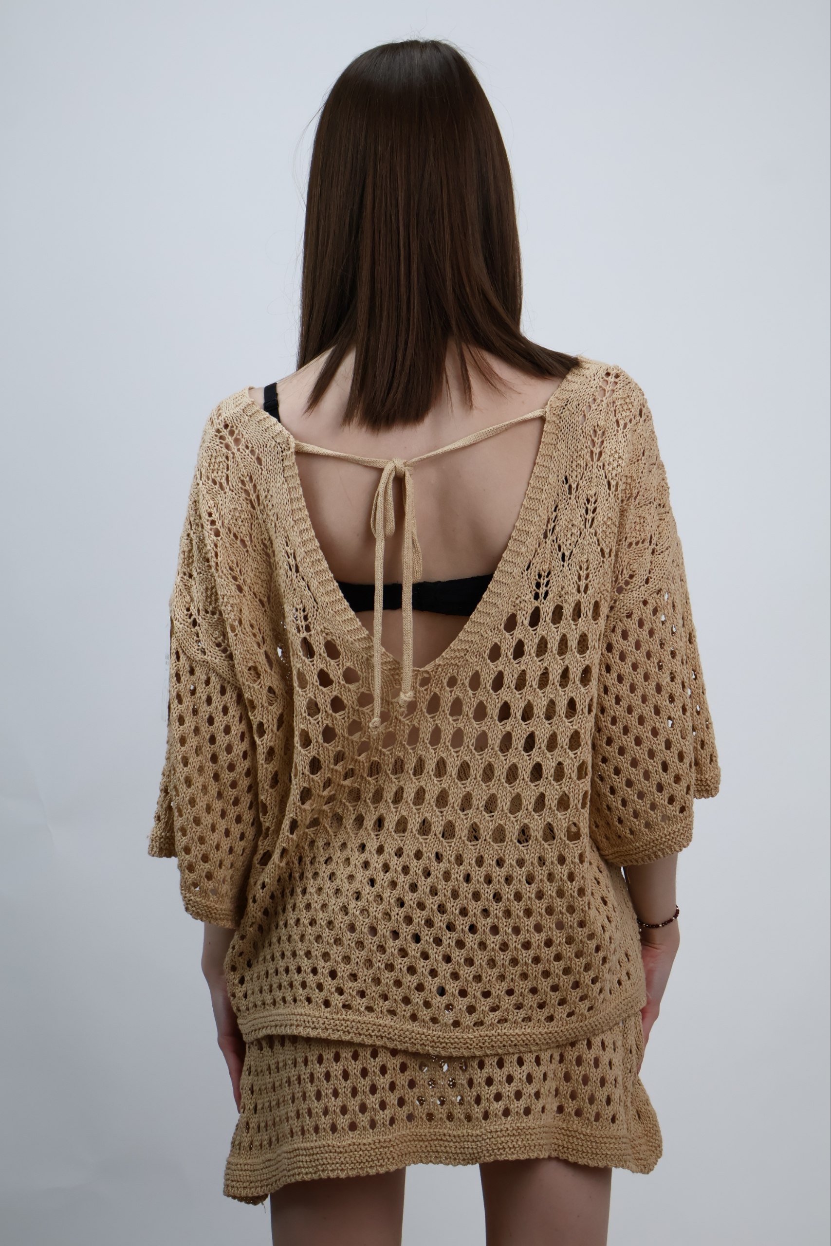 Komplet Crochet Riviera Sand – piaskowy - obrazek 3