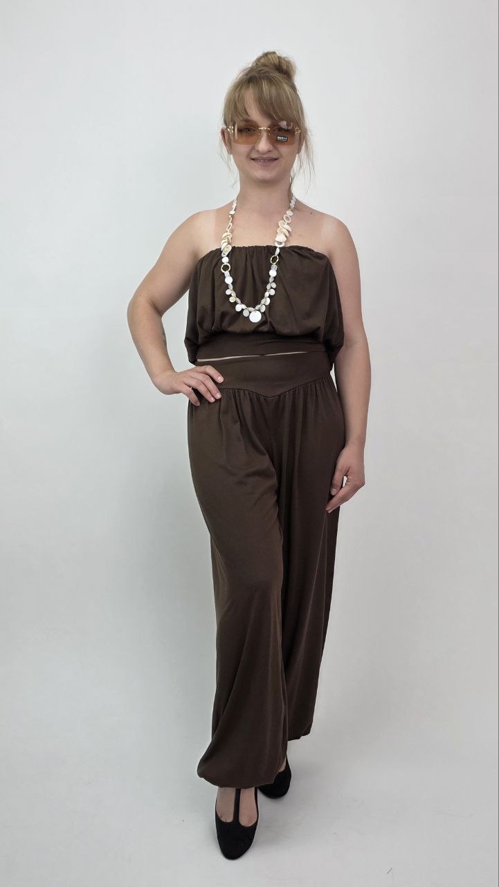 Komplet Bella Seta Chocolate Elegancki komplet - obrazek 5