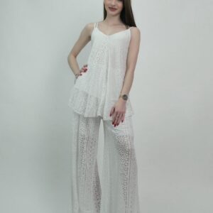 Komplet Ażurowy Cotton Chic White
