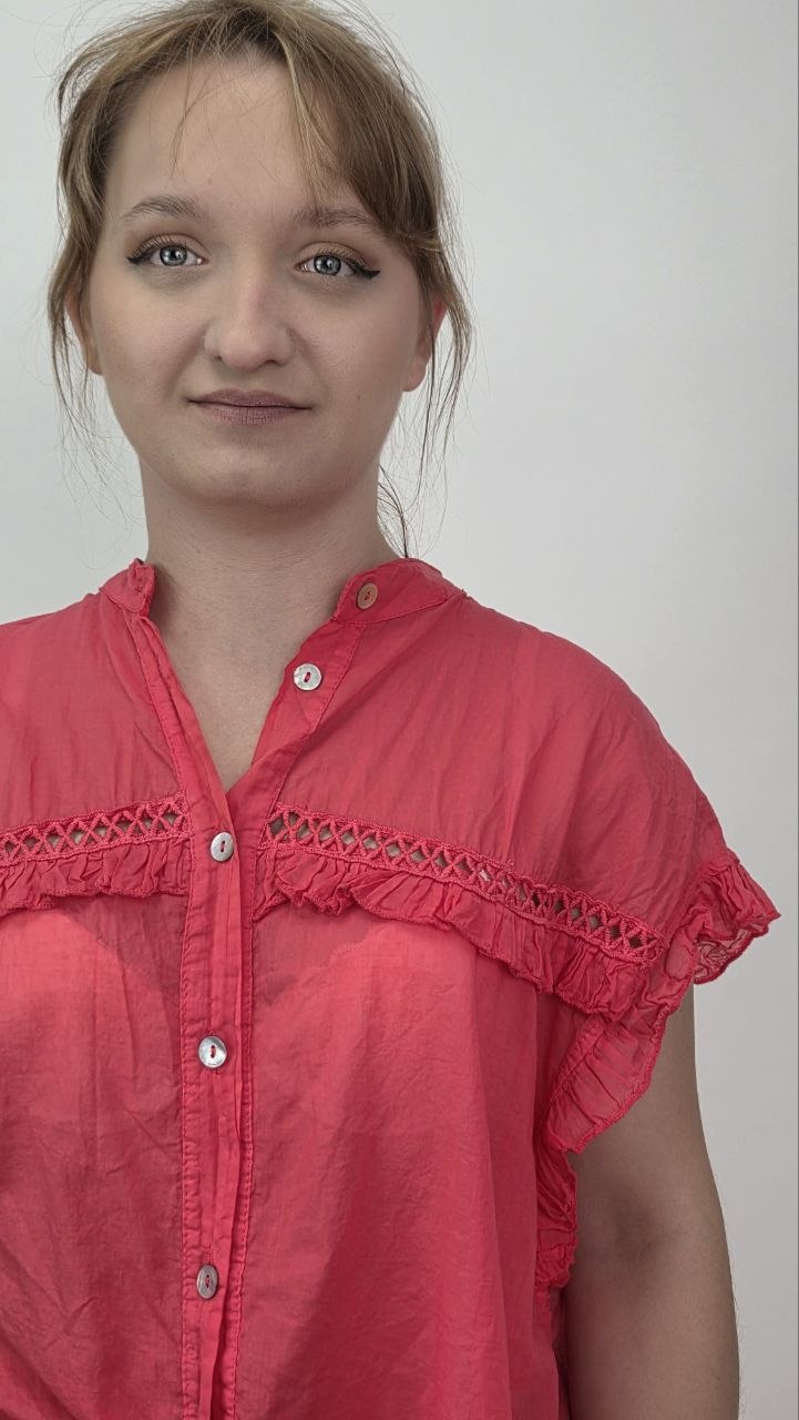 Bawełniana koszula Coral Breeze Boho– koralowa - obrazek 2